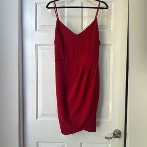 Lulu's Chic Red Midi Dress